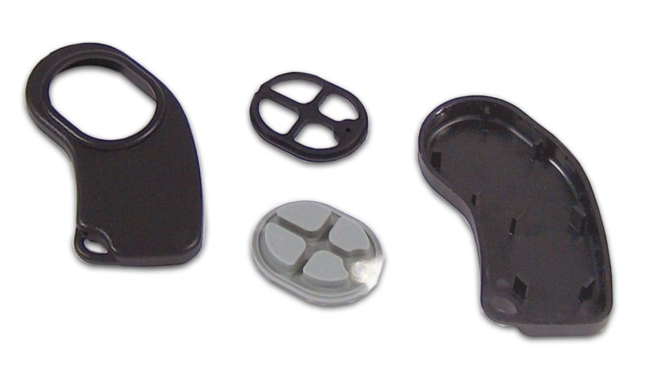 Schlüsselbundgehäuse IP54 | mit Batteriefach CR2032 | ergonomisch gebogen | Serie 2955-40