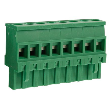 Steckbare Anschlussklemme 5 mm | Buchse | vertikal reversed | Rising-Clamp