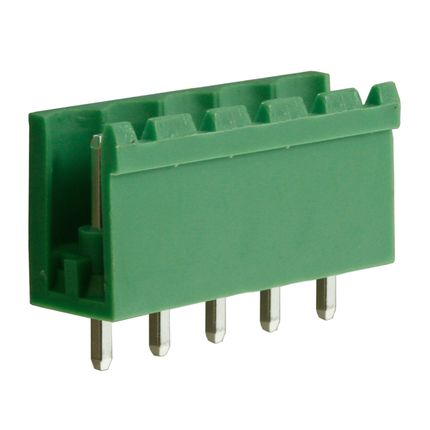 Steckbare Anschlussklemme 5 mm | Stecker | vertikal | offene Seiten