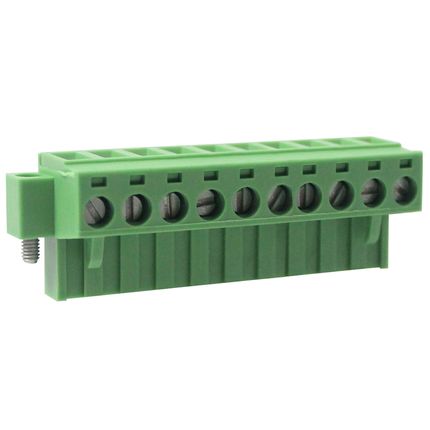 Steckbare Anschlussklemme 5 mm | Buchse | Rising-Clamp | mit Flansch