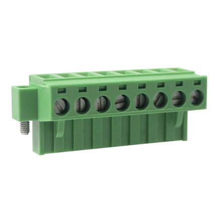 Steckbare Anschlussklemme 5 mm | Buchse | Rising-Clamp | mit Flansch