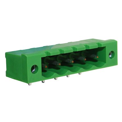 Steckbare Anschlussklemme 5,08 mm | Stecker | horizontal | mit Flansch
