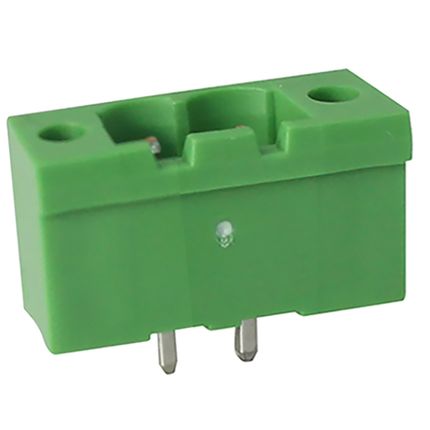 Steckbare Anschlussklemme 5 mm | Stecker | vertikal | mit Flansch