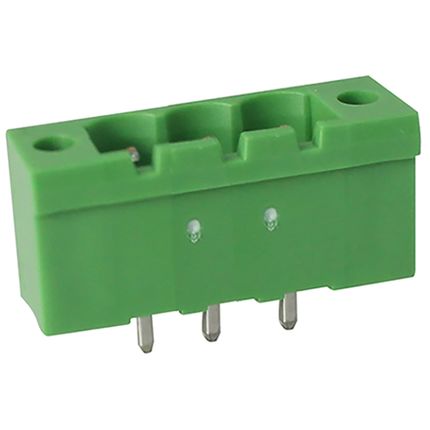 Steckbare Anschlussklemme 5 mm | Stecker | vertikal | mit Flansch