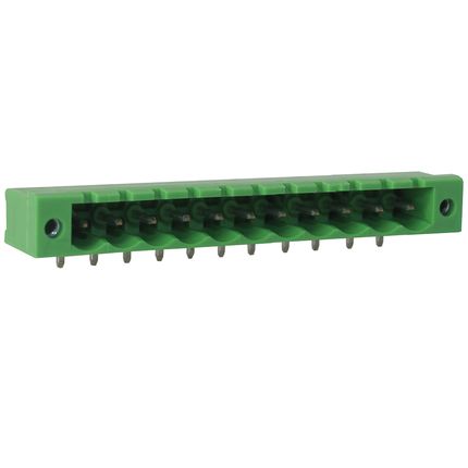 Steckbare Anschlussklemme 5 mm | Stecker | horizontal | mit Flansch