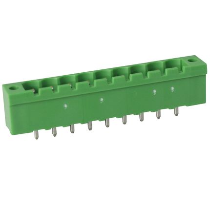 Steckbare Anschlussklemme 5 mm | Stecker | vertikal | mit Flansch
