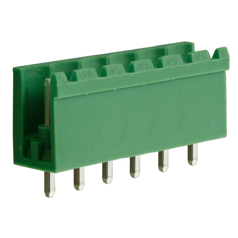 Steckbare Anschlussklemme 5 mm | Stecker | vertikal | geschlossene Seiten