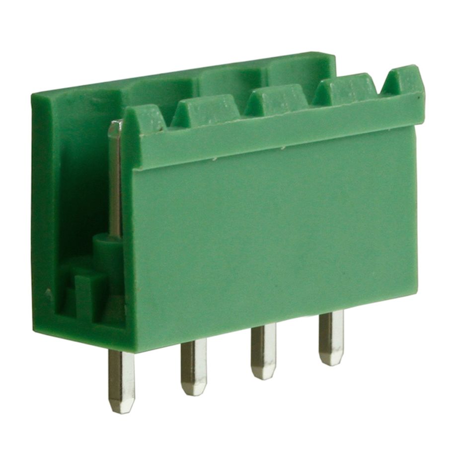 Steckbare Anschlussklemme 5 mm | Stecker | vertikal | geschlossene Seiten