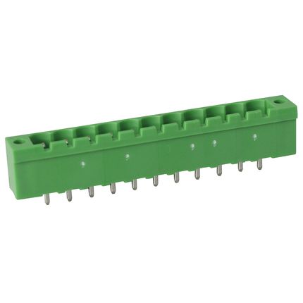 Steckbare Anschlussklemme 5 mm | Stecker | vertikal | mit Flansch