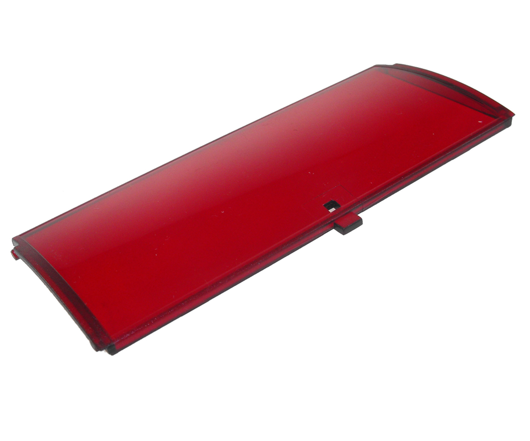 Gehäusedeckel für Hutschienengehäuse Serie CNMB_Deckel gebogen in rot-transparent