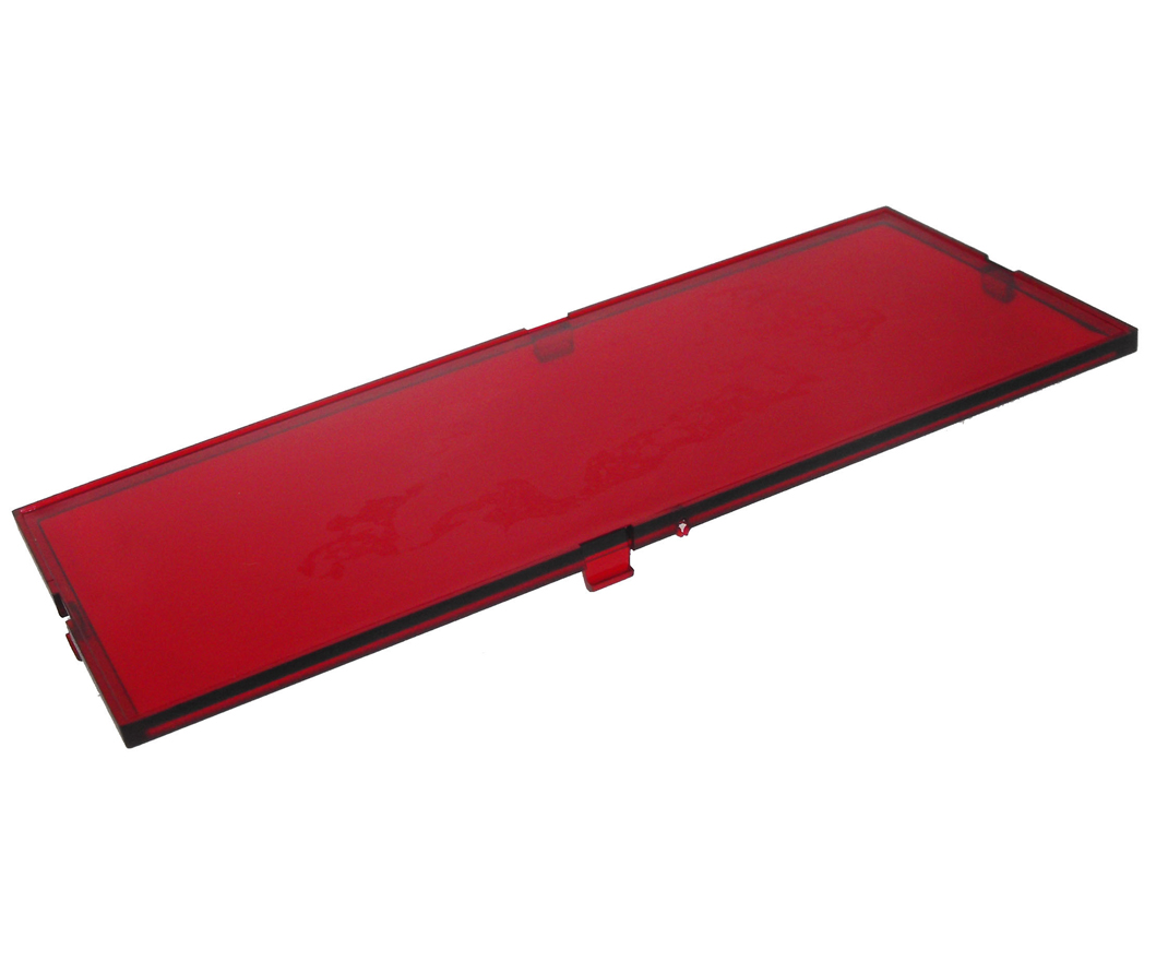 Gehäusedeckel für Hutschienengehäuse Serie CNMB_Deckel in Rot-Transparent