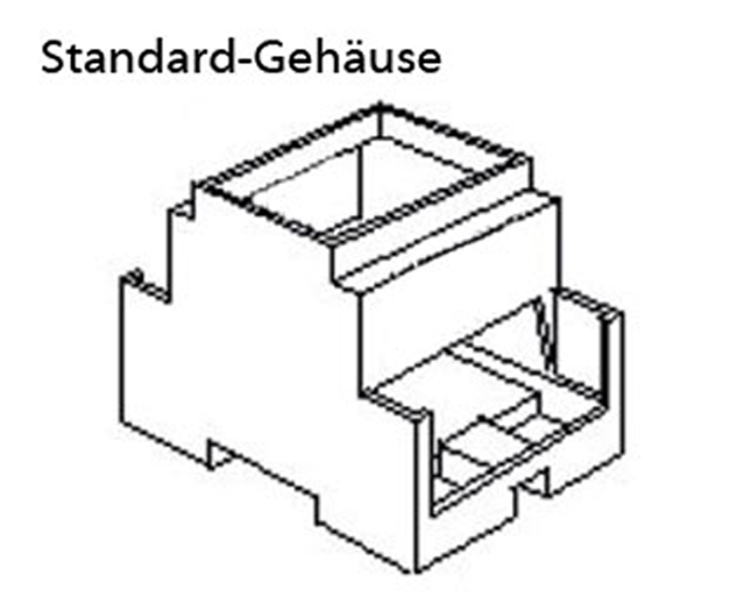 Hutschienengehäuse Serie CNMB_Gehäuse mit zwei Öffnungen für Klemmenabgänge_Zeichnung Standard-Gehäuse
